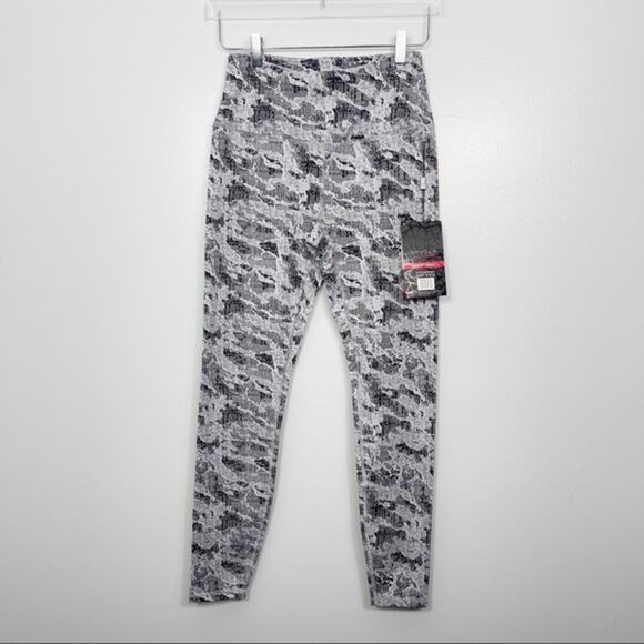Spyder Active Black White Tech Fleece Core Active Athleisure Leggings Small - Picture 1 of 10